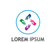 People social community logo design with creative idea