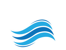 Wave beach vector illustration design logo