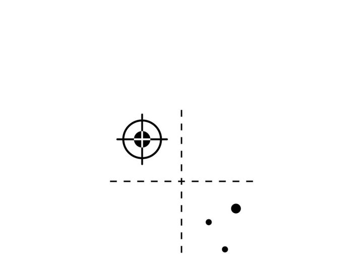 quadrant concept  diagram  logo illustration