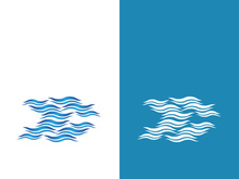 Wave beach vector illustration design logo