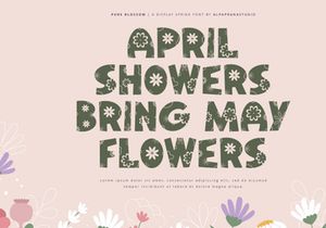 Pure Blossom - Decorative Display Font