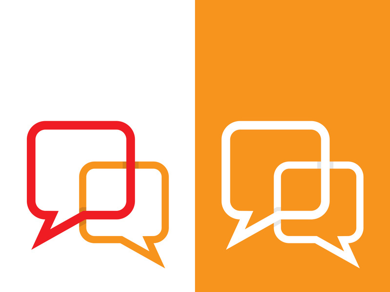 Speech bubble icon logo template vector illustration