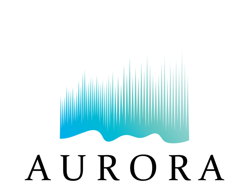 aurora logo design icon illustration vector template