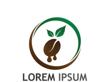 Creative coffee bean logo design.