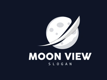 Moon Logo, Crescent Star And Moon Design preview picture