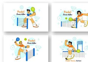 10 Padel Tennis Action Illustration