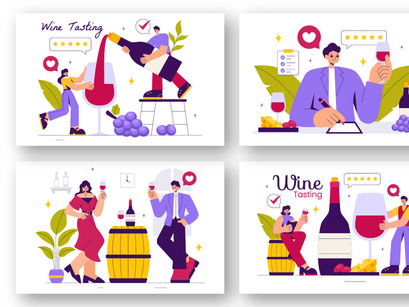 9 Tasting and Savoring Wine Illustration