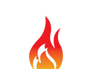 Fire logo design illustration and fire symbol icon vector