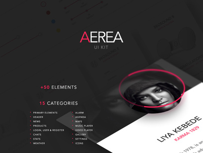AEREA - Free UI Kit [PSD]