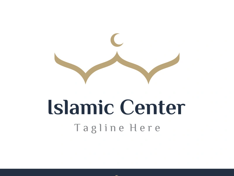Unique,modern and creative luxury mosque logo with monogram.Logo for islamic,ramadan,company.