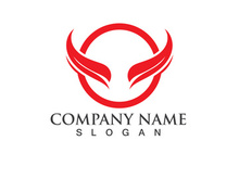 Devil horn vector icon logo design illustration template