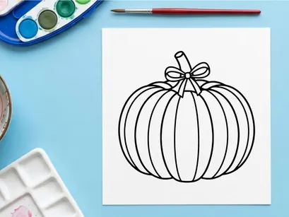 Niedliche Kürbis-Illustration für Herbstdekoration. Festliches saisonales Design für Halloween und Thanksgiving.