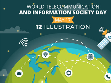 12 World Telecommunication and Information Society Day Illustration preview picture