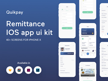 Quikpay Remittance IOS app ui kit preview picture