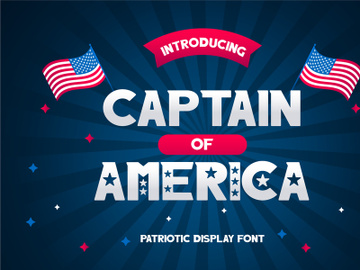 Captain of America Patriotic Display Font preview picture