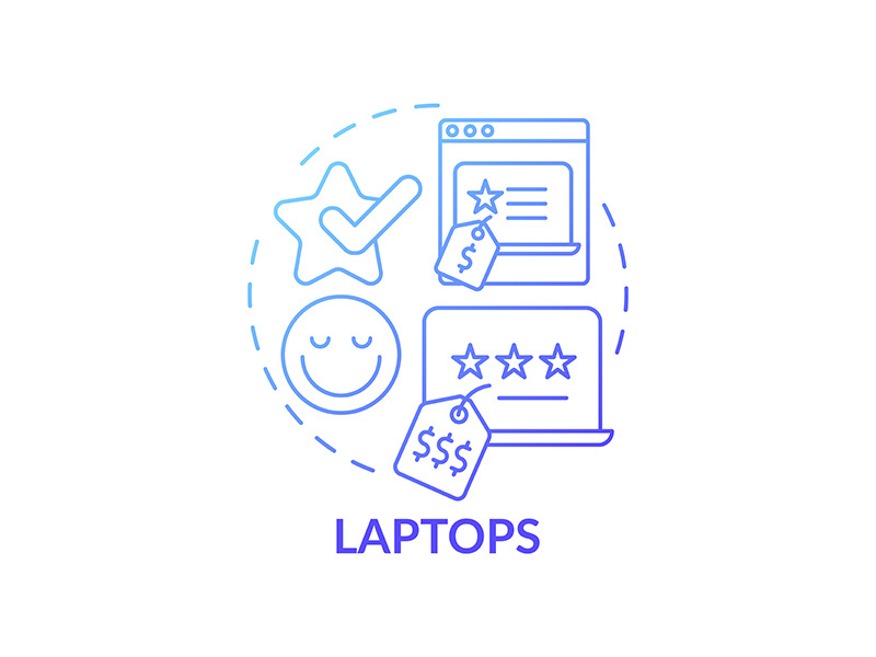 Laptops concept icon