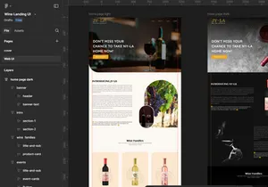 Wine Landing Page Interface - Figma