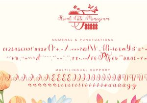 Floral Cute Monogram