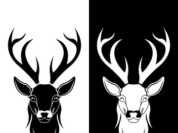 Deer logo template vector icon illustration design preview picture