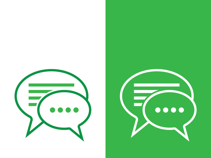 Speech bubble icon logo template vector illustration