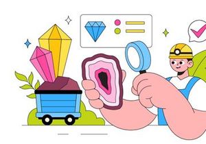 10 Mineralogist Vector Illustration