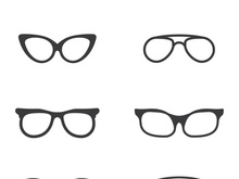 Glasses symbol vector icon