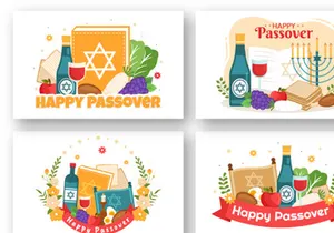16 Happy Passover Jewish Holiday Illustration