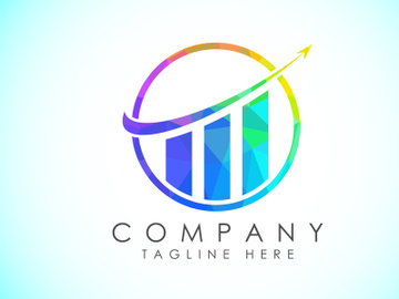 Finance and accounting logo low poly art style design vector template, Business finance logo preview picture