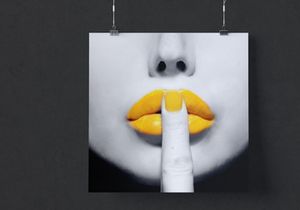 Free 1:1 square hanging poster mockup