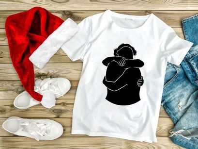 Couple Hugging Silhouette, Love, Connection, Intimacy, Warmth