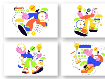 10 Time Management Planning Illustration