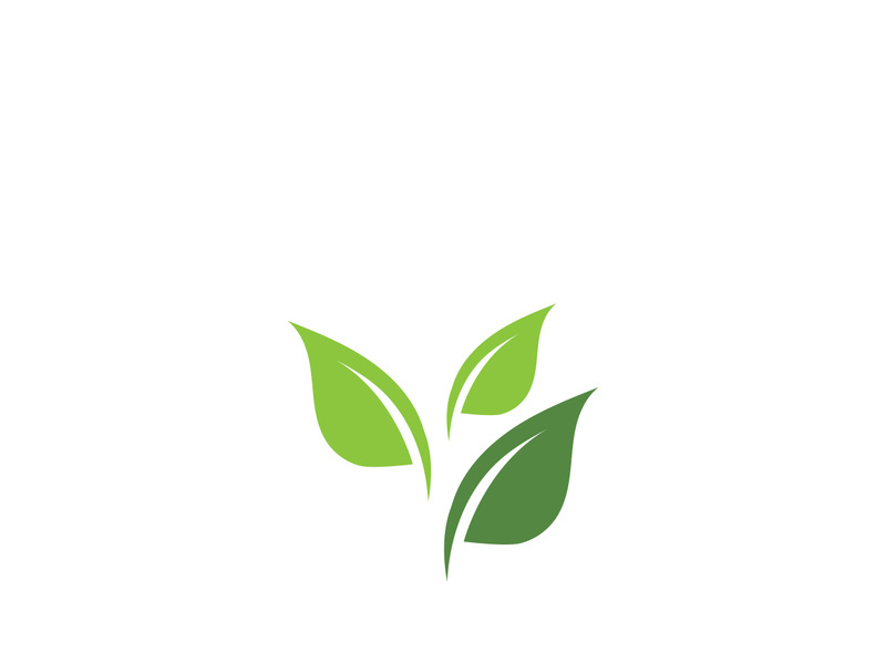 Green leaf ecology nature element vector icon
