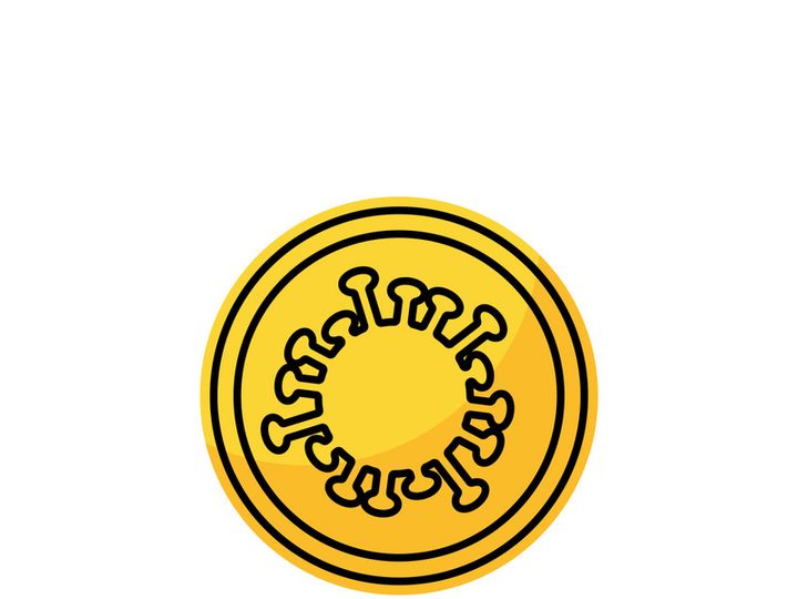 Coronavirus covid-19 prohibition sign flat vector