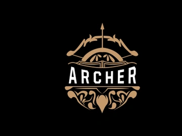 Archer Logo, Archery Arrow Vector, Elegant Simple Minimalist Design preview picture