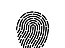 Digital fingerprint vector illustration logo icon