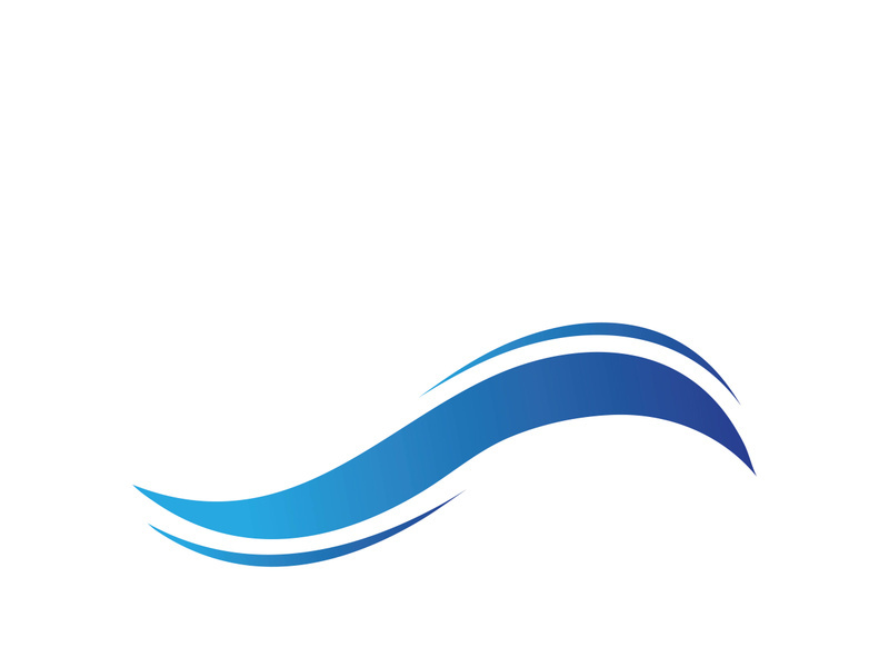 Wave beach vector illustration design logo