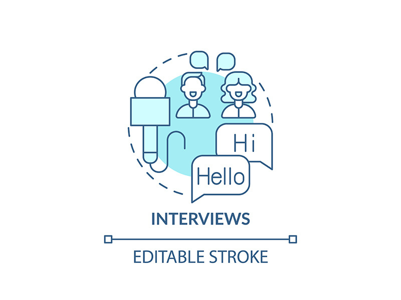 Interviews concept icon