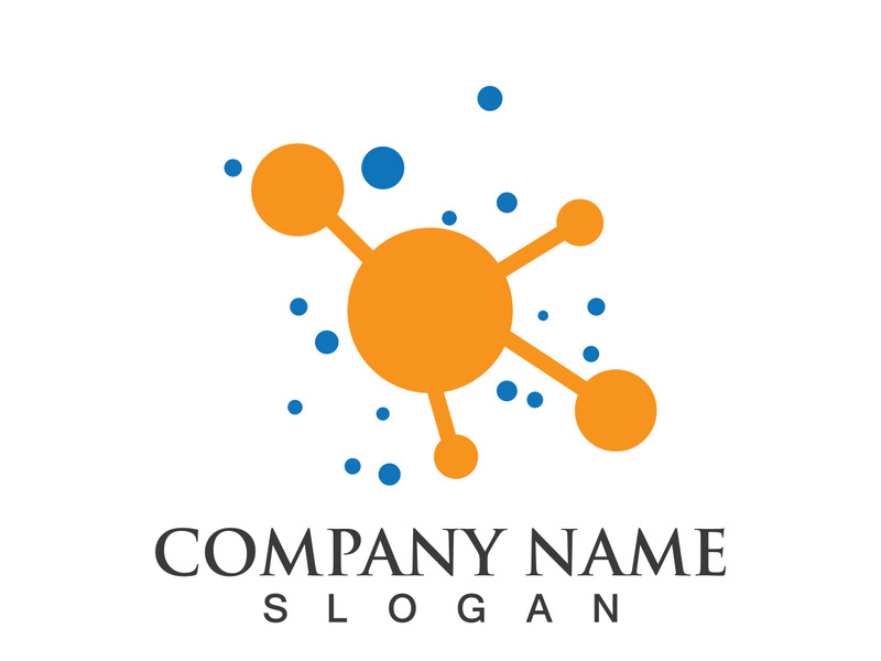 Molecule symbol logo template vector illustration design