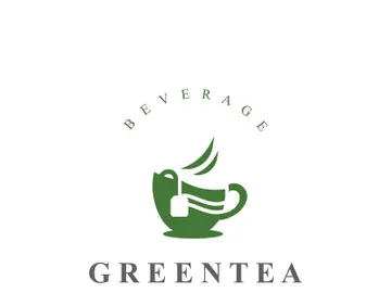 Green tea logo, herbal, organic health minimal design template preview picture