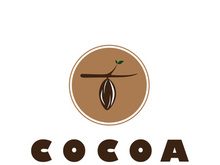 cocoa logo,cocoa bean,cocoa tree,cocoa branches and leaves,chocolate mix on white background,vintage,modern,simple,minimalist icon illustration template design vector