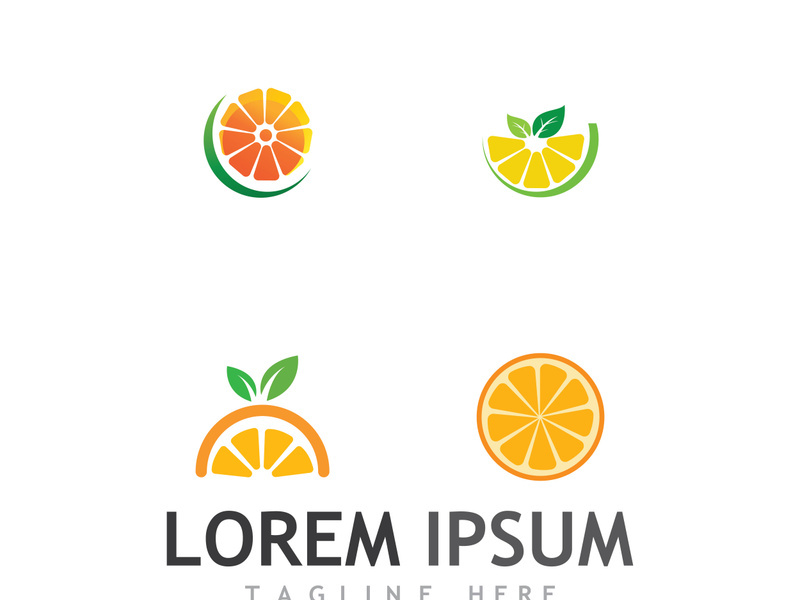 Fresh citrus fruit logo design.