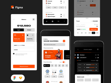 Football Bettor - Bett Mobile App UI Kit v1.0 preview picture