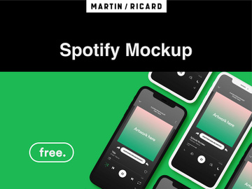 Spotify App UI Mockup PSD | Freebie preview picture