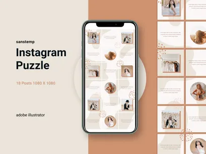 18 Instagram Puzzle Template