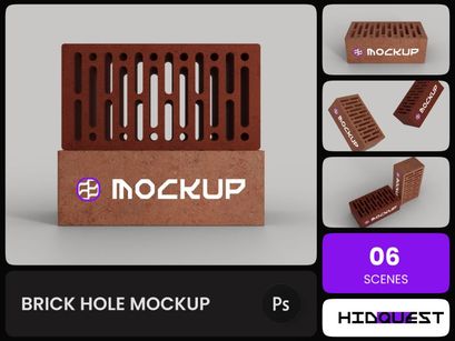 Brick Hole Mockup