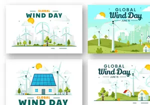 12 Global Wind Day Illustration
