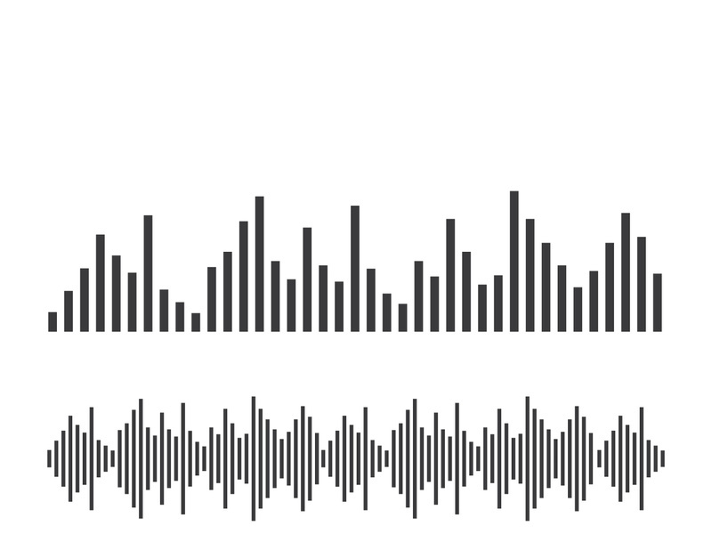 Sound waves vector illustration logo