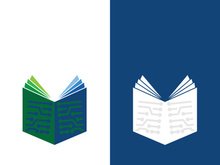 Digital book logo technology vector icon design