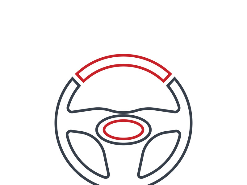 Steering Wheel vector image logo