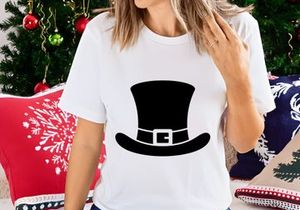 Black Leprechaun Hat with Buckle Silhouette